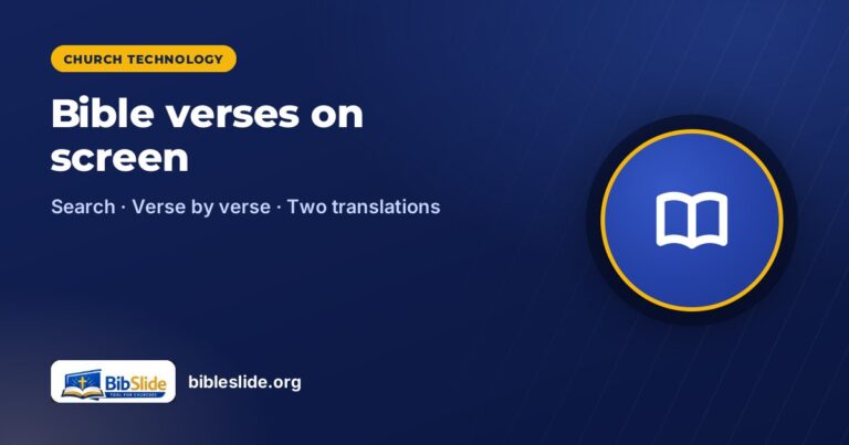 How to Display Bible Verses on Screen During the Sermon