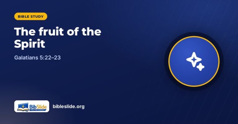 The Fruit of the Spirit (Galatians 5:22–23): A Bible Study for Churches