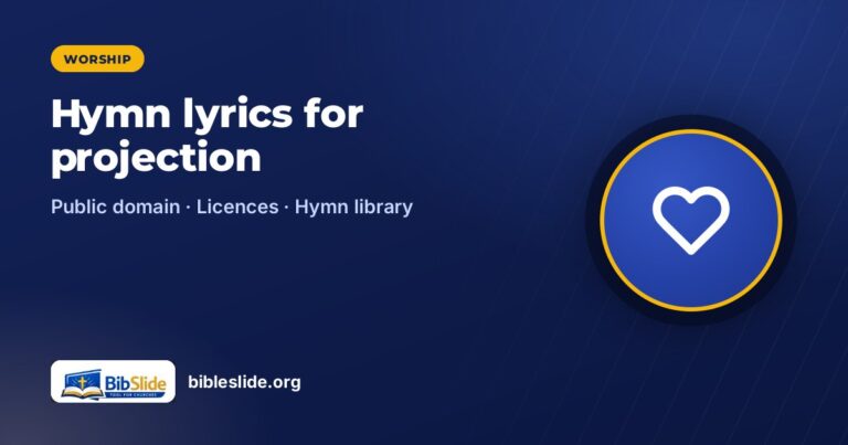 Hymn Lyrics for Projection: What You Can Show Freely and What Needs a Licence