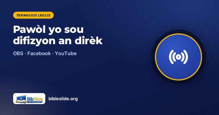 Montre pawòl kantik ak vèsè Bib sou difizyon an dirèk ou