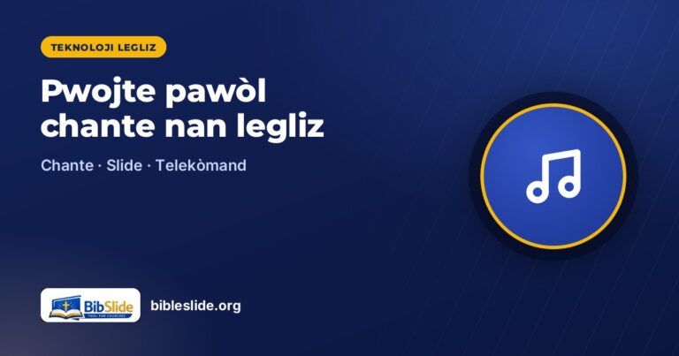 Kijan pou pwojte pawòl chante yo nan legliz (etap pa etap)
