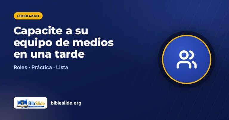 Cómo capacitar a un equipo de medios de la iglesia en una tarde